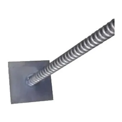 Barra de ancoragem rosqueada com flange na base