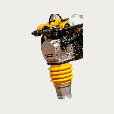 Compactador de solo amarelo