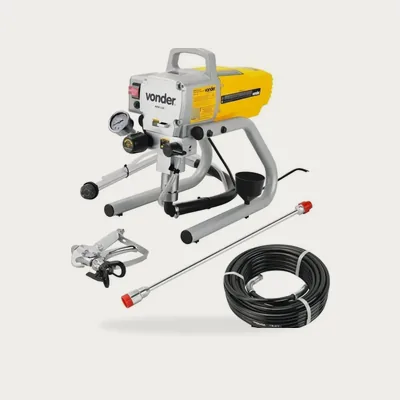 Máquina de pintura airless com pistola e mangueira